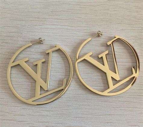 lv hoop earrings replica|louis vuitton hoop earrings poshmark.